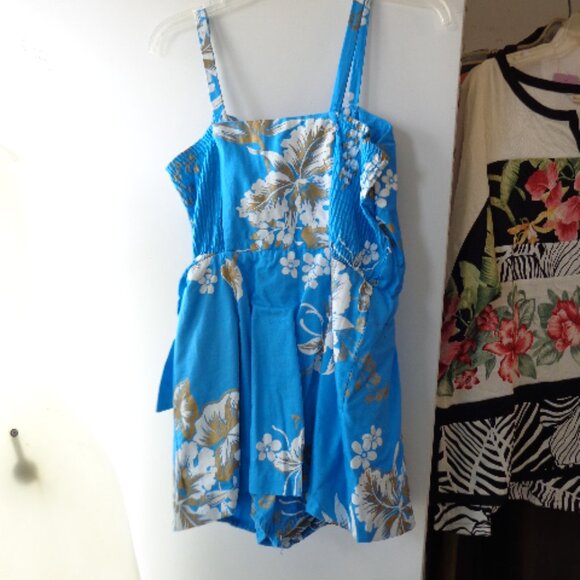 NOS Vtg Hawaiian 60s Paradise Hawaii Smocked Romper Robe Beach Summer Set As Is - Picture 8 of 16